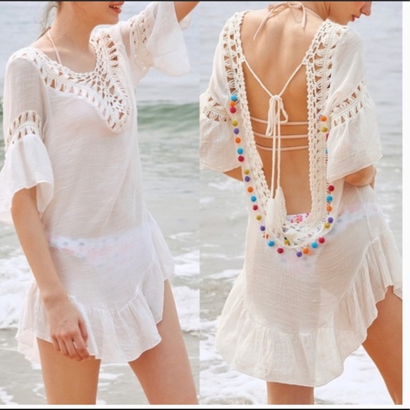 Tassel Pom Pom Cover Up - Picture 6 of 11